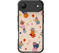 DEENAKIN for iPhone Air Case Cute,Aesthetic Floral Hard Shell,Compatible with Magsafe,Trendy Unique Cool Retro Western Coquette Protective Slim Phone Cover for Women Girls,Circus Cat Carnival