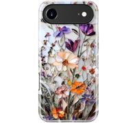 DEENAKIN for iPhone Air Case Cute - Wireless Charging Compatible - Dual-Layer Soft Silicone + Hard Shell - Stylish Wildflower Design - Chic Phone Cover for Women - Marble Pressed Flowers