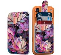 DEENAKIN for MagSafe Wallet - 01, Blooming Lotus, 3.9 x 2.7 x 0.4 inches, Classic