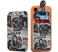 DEENAKIN for MagSafe Wallet, 3 Card Holder With RFID Blocking, Slim Magnetic Wallet for iPhone 17/16/15/14/13/12 Series and Samsung Phone with Cute Trendy Designs, Scream