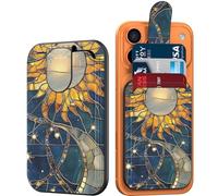 DEENAKIN for MagSafe Wallet, 3 Card Holder With RFID Blocking, Slim Magnetic Wallet for iPhone 17/16/15/14/13/12 Series and Samsung Phone with Cute Trendy Designs, Solar Lunar Harmony