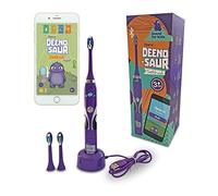 Deeno DEENO-Saur Rechargeable Electric Toothbrush Powered by Lithium Battery & USB charging | Purple Colour | Suitable for Ages 3+ Years | 5 Brushing Modes | Connect to Deeno App with Bluetooth (Available to download 5th Dec for Android & 16th Dec for iOS)