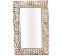 Deenz 100X65Cm Honeycomb Metal Wall Mirror Gold Bedrooms Living Room Hallway Wall Mirror Art Décor