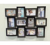 DEENZ 12 Multi Aperture Photo Frame Black Photographs Collage Picture Frame Display Wall Mounted Size 6" X 4” Home Decorative, Living Room, Bedroom Room, Eye-Catching Design