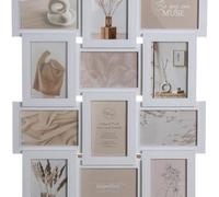 Deenz 12 Multi Aperture Photos Frame Sleek White Tone Wall Mount Pictures Home Décor 61X46.5Cm