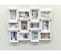 DEENZ 12 Multi Aperture White Photo Frame Collage Picture Frame Display Wall Mounted Size 6" X 4” For Home Decorative, Living Room, Bedroom Room, Eye-Catching Design Photographs