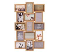 DEENZ 15 Picture Multi Aperture Photo Frame For 15 Photos Holds 6x4 Home Decoration, Living Room, Bedroom Room, Eye-Catching Design (Oak)