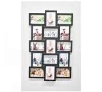 DEENZ 15 Pictures Multi Aperture Photo Frame For 15 Photos Holds 6X4 Inch Black