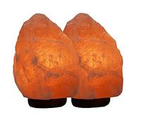 DEENZ 2 X 2-3KG Natural Pink Himalayan Rock Salt LAMP with Bulb and UK Plug 100% Pure Premium Quality Best for Gift, Home Decor and Health