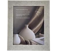 Deenz 2 X Avebury Stone Effect Finish Photo Frame Ribbed Pattern Neutral 8X10'' Wall Mount & Standing Contemporary 30 X 25 Cm