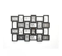 Deenz 24 Picture Multi Aperture Zig Zag Style Photo Frame For 24 Photos Holds 6X4 Home Decoration, Living Room, Bedroom Room Black