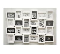 Deenz 24 Picture Multi Aperture Zig Zag Style Photo Frame For 24 Photos Holds 6X4 Home Decoration, Living Room, Bedroom Room White