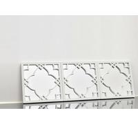 DEENZ 25x25cm Set Of 3 Moroccan Tile Mirrors Moroccan Wall Art Hanging Mirror Square For Hanging And Wall Decor Small Home Accessories Gifts (WHITE)