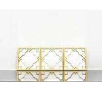 DEENZ 25x25cm Set Of 3 Moroccan Tile Mirrors Moroccan Wall Art Hanging Mirror Square For Hanging And Wall Decor Small Home Accessories Gifts (Gold)