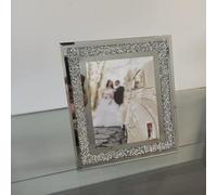 Deenz 2X Crushed Crystals Photo Frame Silver Mirrored Crushed Jewel Crystal Diamante Picture Frame Pack Of 2 (7X5 Inch)