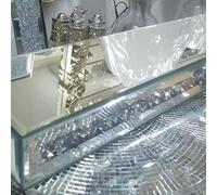 Deenz 2X Mirrored Crushed Diamond Floating Wall Mounted Shelf Glitz Sparkle 60Cm Home Decorative Living Room