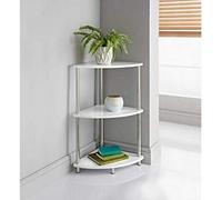 DEENZ 3 Tier Corner Shelf End Table Organizer Unit White
