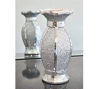 Deenz 30Cm Silver Ceramic Mirrored Pot Vase Glitter Home Decoration Flower Vase Wedding Anniversary, Birthday Present Style 101