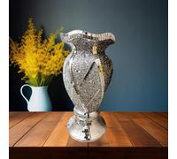 DEENZ 30Cm Silver Vase Statue Sparkle Ornament Crushed Diamond Gift Mirrored Flower