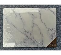 Deenz 30X20Cm 4X Tempered Glass Placemats Marble Dishwasher Safe 4mm Chopping Board