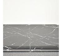 Deenz 30X52Cm Set Of 2 Black Marbel Effcts Universal Hob Cover Plate Tempered Glass Worktop Saver 4mm (Hob Covers 8X Feets)