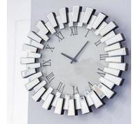 Deenz 3D Round 60Cm Sunburst Mirrored Office Wall Clock Modern Living Room Badroom Decor