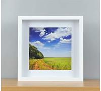 DEENZ 3D Shadow Box Photo Frame 23 x 23 cm 3D Picture Frame Shadow Effect Box Frame White Black Purple Pink Oak Blue for Love one's (White)