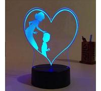 Deenz 3D Visual Lamp Optical Illusion Led Night Light,amazing 7 Colors Modern Touch Sensitive Switch Acrylic (Mother With Child)