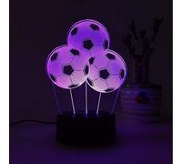 Deenz 3D Visual Lamp Optical Illusion Led Night Light,amazing 7 Colors Modern Touch Sensitive Switch (3 Football)