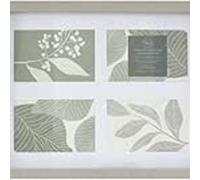 Deenz 4 Multi Photo Frame Mirrored Grey Collage Frame Grey Aperture Collage Picture Frame 6X4 Wood Look 3D Wall Display Decor