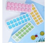 Deenz 4 Pack Ice Cube Trays with Clear Removable Lid Easy Release Silicone Flexible Ice Cube Moulds Bpa Free Stackable Durable Spill Resistan Freezer Soft Base