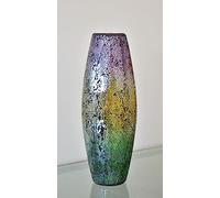Deenz 40 Cm Crackle Flowers Vase Tabletop Vases For Home Decorations Centrepiece For Party Event Home Décor Gift (Green Multi)