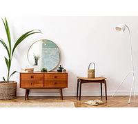 DEENZ 40Cm Gold Round Aluminium Frame Wall Mounted Mirror Bathroom Living Room Bedroom Home Décor