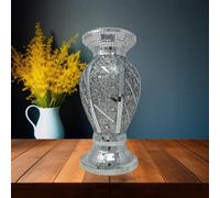 DEENZ 40Cm Silver Crystal Vase Statue Sparkle Crushed Diamond Crushed Style 041