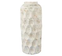 Deenz 54Cm Tall Metal Vase Floor Vase For Pampas Grass Large Flower Vase For Home Décor Badroom Living Room (White)