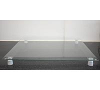 Deenz 60X52Cm Universal Hob Cover Plate Tempered Glass Worktop Saver Dishwasher Safe 5mm Clear with 4X Feets All Types of Cookers