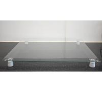 Deenz 60X52Cm Universal Hob Cover Plate Tempered Glass Worktop Saver Dishwasher Safe 5mm Clear with 4X Feets All Types of Cookers
