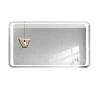DEENZ 70X50 Cm Double Led Rectangle Lighted Bathroom Wall Mirror 3 Color Light Touch Switch With Fog Pad Illuminated Backlit L8034 (70x50 Cm Double LED Rectangle Dez200)