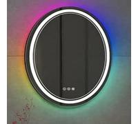 Deenz 70X50 Cm Dual Led Oval Lighted Bathroom Wall Mirror Multi Colors Light Touch Switch With Fog Pad Illuminated Backlit
