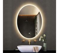 DEENZ 70X50 Cm Led Oval Lighted Bathroom Wall Mirror 3 Color Light Touch Switch With Fog Pad Illuminated Backlit L8032 (70x50 Cm Oval Dez198)