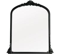 DEENZ 70X80Cm Ornate Beaded Frame Wall Mirror Black Arched Decorative Badroom Living Room Home Décor