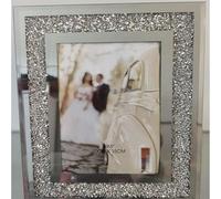 Deenz 8 X 10" Inches Crushed Glass Crystal Diamond Photo Frame Home Decor, Gift, The Picture Frame Collection Of Deenz Store