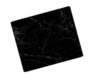 DEENZ 80X52Cm Black Marble Effects Universal Hob Cover Plate Tempered