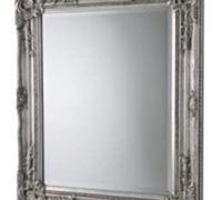 Deenz 94X74Cm Large French Vintage Antique Baroque Inspired Ornate Wall Mirror French Hallway Wooden Home Décor (Silver)