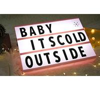 DEENZ A6 CINEMATIC LIGHT BOX MINI LED LIGHT BOX WITH 85 LETTER NUMBER AND SYMBOL IDEAL FOR HOME PARTIES GIFT FOR YOUR LOVE ONES FOR CHILDREN (PINK)