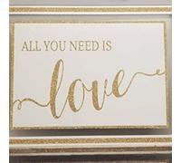 Deenz All You Need Is Love Wall Art Home Decorative Sign Love Wall Art Framed 30X40Cm