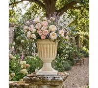Deenz Antique Cream Romany Pillar Greek Vase Stand Base Plastic Ornament Indoor/outdoor Use Garden Sculpture 35Cm (Cream Vase)
