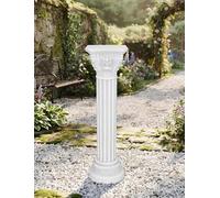 Deenz Antique White Roman Pillar Pedestal Stand Gr olumn Plastic Ornament Indoor/outdoor Use Decor Garden 89Cm (White Stand)