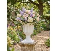 Deenz Antique White Romany Pillar Greek Vase Stand Base Plastic Ornament Indoor/outdoor Use Garden Sculpture 35Cm ( White Vase)
