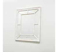 Deenz Antique White Window Mirror Stylish Decor Wall Hallway Rustic 60X76Cm